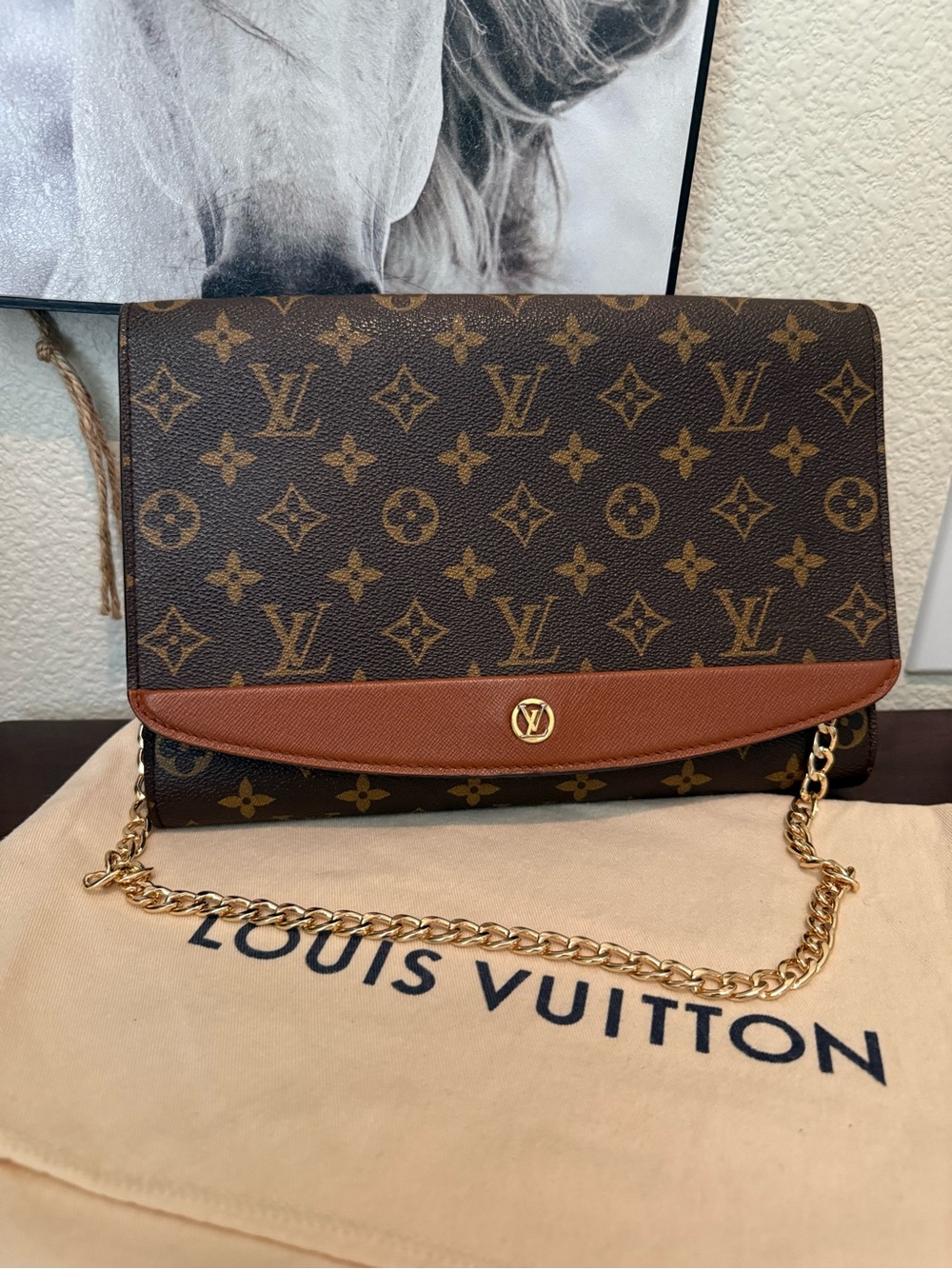 Louis Vuitton Brown Monogram Bordeaux 2 way Bag.